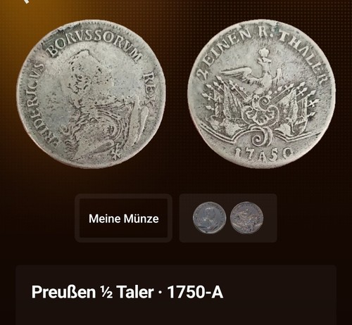 Preußen thaler 1750 a - thaler,