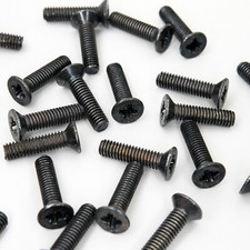 Set Ersatz Gehäuse Senkkopf Schrauben Funk Mess Geräte M4x6 8 10 12 16 schwarz