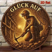 Blechschild rund Glück Auf