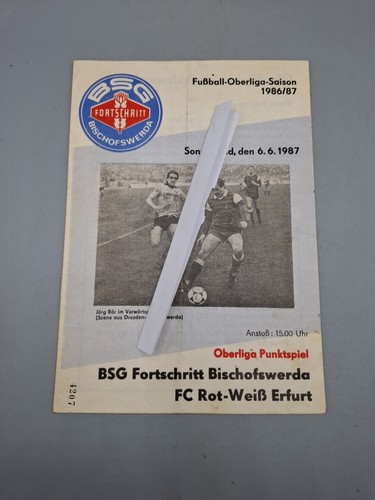 Fußballprogramm heft ddr - ddr, bsg