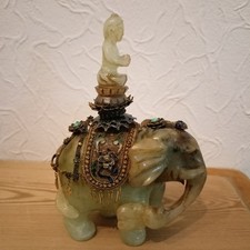 Jade-Elefant mit Budda   XIUYAN Zeit China