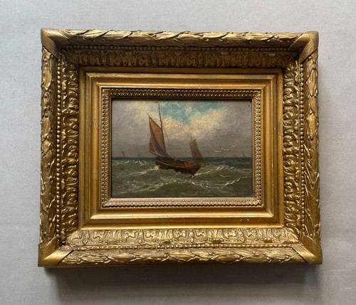 Marine öl auf tafel - marine,, tafel,
