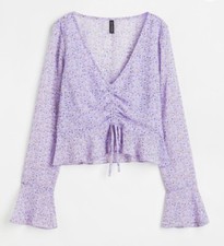 H&M * Chiffon - Bluse * Gr. S * flieder * so schön * luftig und zart