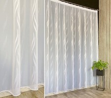 Gardine Store Voile weiches Qualität Muster weiss fertig genäht Nach Maß