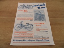 altes originales Phänomen Werbeblatt Prospekt Oldtimer 74ccm 98ccm 74er Sachs