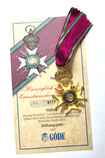 Göde Abzeichen --Herzoglicher Ernestinischer Hausorden-- Sachsen