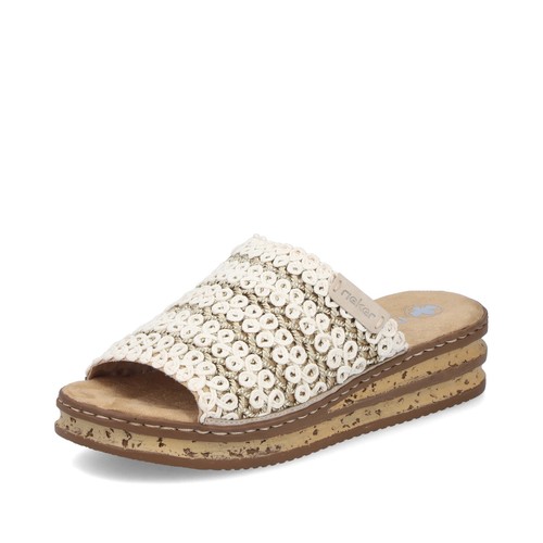 Rieker pantolette beige - rieker,