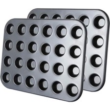 Mini Muffinform 2 Stück 24 Muffins Backblech Antihaft Carbonstahl