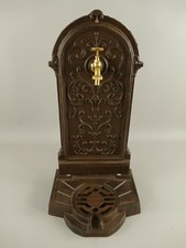 Standbrunnen Wassersäule Aluguss Gartenbrunnen rustikal Antik braun H. 65cm 