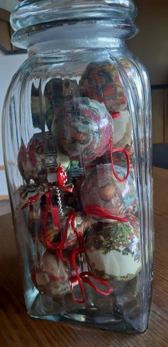 Weihnachts deko glas mit - deko,