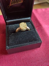 Glitzer-Quarz-Goldring, 375er