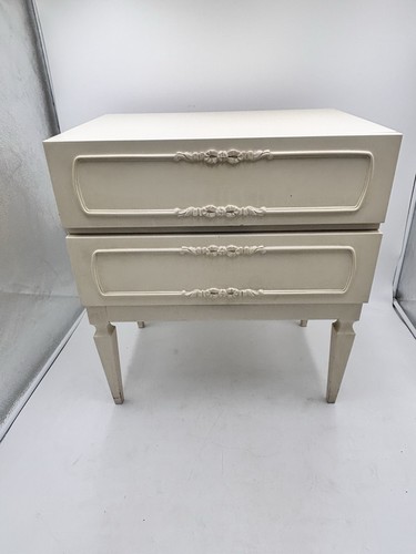 Vintage nachttisch creme - 2x,