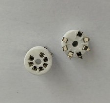 Miniatur Print 7pol Keramik Röhrensockel 2-Stück