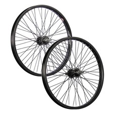 20 Zoll BMX Laufradsatz Aluminiumfelge schwarz 48 Loch Vollachse 10mm 14mm