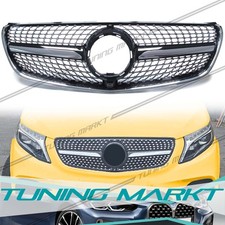 Front Grill Kühlergrill Schwarz für Mercedes Benz V-Klasse W447 V250 V300 14-19