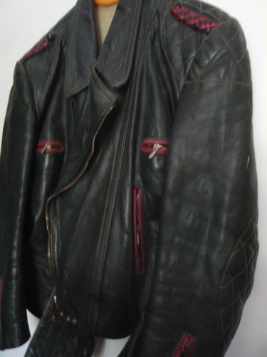 Vintage motorradlederjacke - vintage,