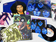 Kiss  LP Vinyl Record Album 12" CREATURES OF THE NIGHT  , POSTER ,  7" SINGLES 