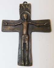 Kleines Bronze Kreuz Inri