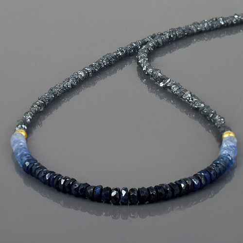 Natural black diamond - black, &