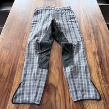 Damen Reithose "Pikeur Lugana" mit Vollbesatz Grau-Pink-Kariert - Guter  Zustand