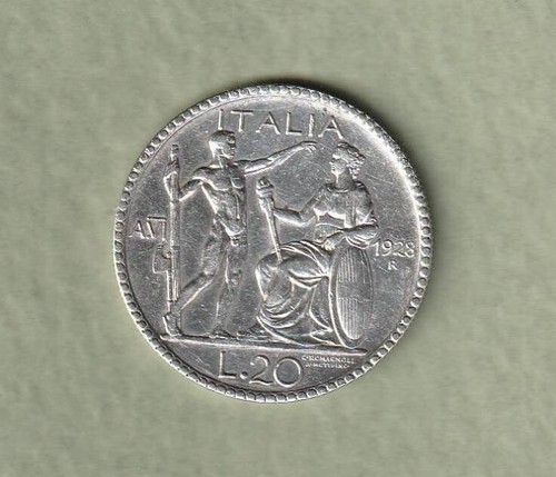 Lire silber 1928 - lire, silber,