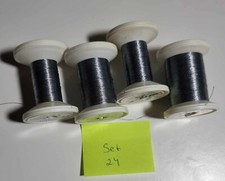 4 Spulen Madeira Mettalic Garn No 40 ,  FS , 1000 m , platin, Stickgarn