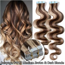 Invisible Tape Extensions 100% Remy Echthaar Tape In Remi Haarverlangerung Skin