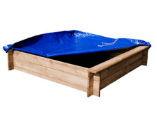 Sandkasten Sandkiste Spielkasten Sandbox Holz Garten 120x120 cm Werth-Holz