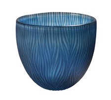 Vase Glas blau Blumenvase