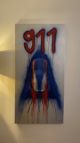 Original gemälde porsche 911 - original,