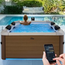MSpa Whirlpool Frame Oslo App Steuerung Hot Tub feste Außenwand 6 Personen
