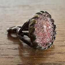 Petschaft Antik Glas Rokoko Siegel Stempel 18. Jhd? Alt Rauten Messing o. Kupfer