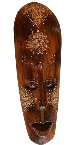 Handgeschnitzte holzmaske bali - holzmaske,