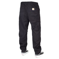Carhartt WIP Flint Cuffed Pant black - Regular Fit Hose mit Stretchbündchen