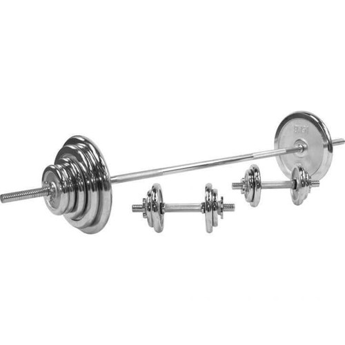 Langhantel set chrom - chrom, kg