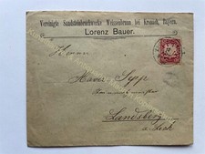 Briefumschlag Reklame Sandsteinbruchwerke Weissenbrunn Kronach 1897 Lorenz Bauer