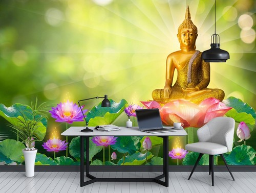 Buddha statue lotus - 3d,