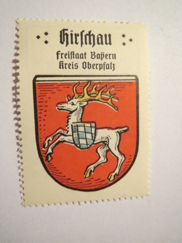 Hirschau reklamemarke kaffee - hirschau, /