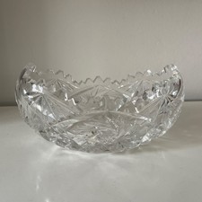 Kristall Bleikristall Schale Schiffchen Oval 