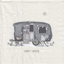 4 Lunch Papier Servietten Napkins (E7-32) Camping - Campingwagen - Urlaub