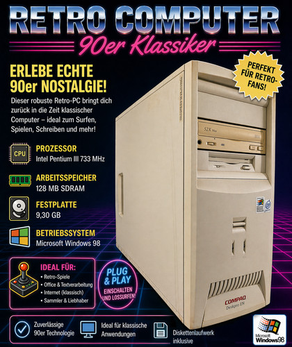 Retro computer compaq - pc,