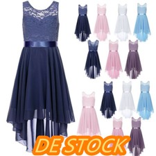 DE~Mädchen Kleid Festlich Chiffonkleid Ärmellos Blumenmädchenkleider Partykleid