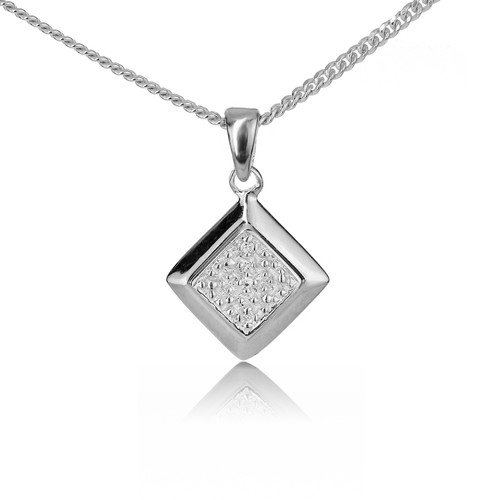 Diamant collier sterling - collier,