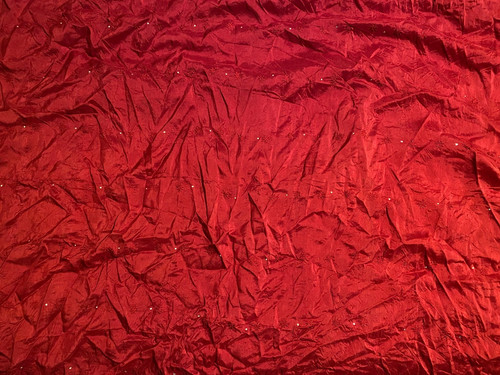 Dupatta tuch rot mit - mit, glitzer