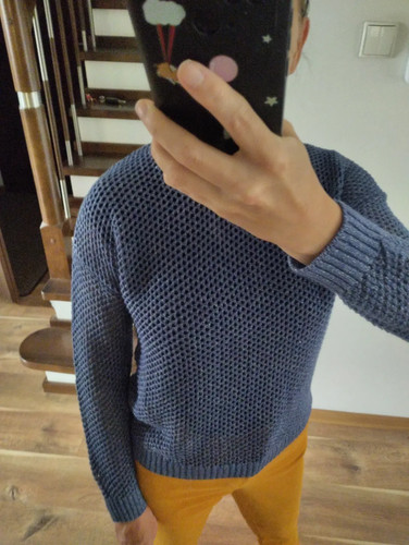 Damen netzpullover ajourmuster - damen,