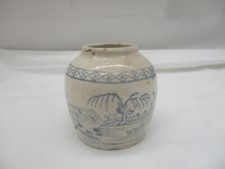 Antikes Keramik Gefäß – Asien China – Ingwertopf – Handgemalt ~ 1890/1900