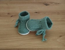 Babyschuhe, gestrickt, Handarbeit, Geschenk, Socken, Reborn, Geburt,Puppe
