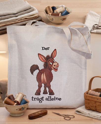 Einkaufstasche esel der - einkaufstasche, „der