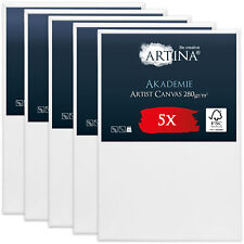 Keilrahmen Set 5 Leinwand Baumwolle Set Malen bespannt Holzkeilrahmen Baumwolle