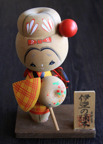 Kokeshi,Holzpuppe,Handmade,alt